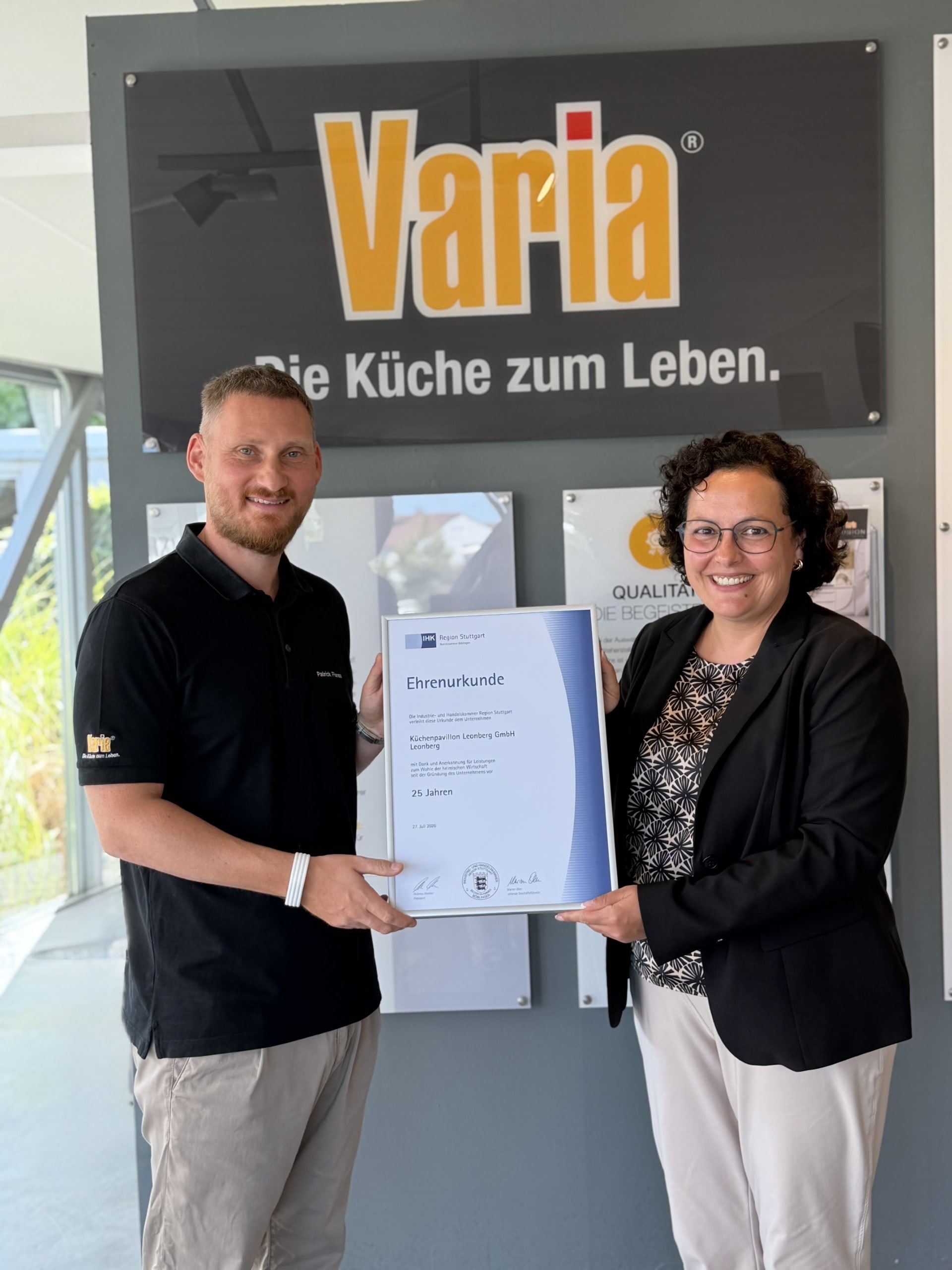 25 Jahre Varia Küchenpavillon Leonberg — unser Pilotunternehmen wird ausgezeichnet 🏆